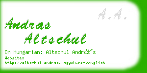andras altschul business card